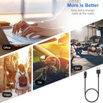 Complete packaging contents displaying one single pack of the black replacement cable for wearable devices.