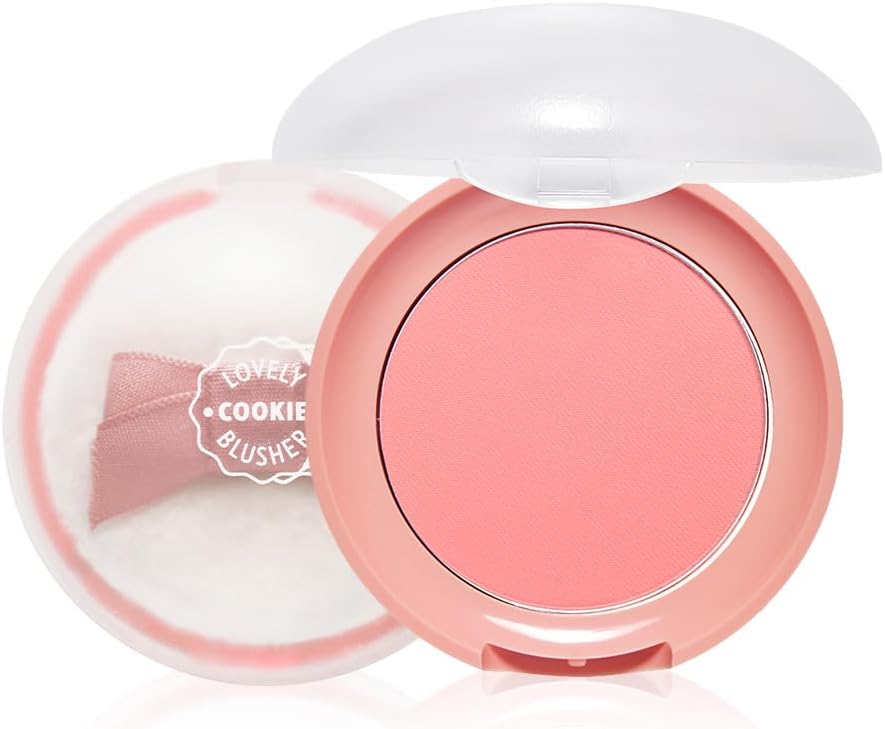 ETUDE Lovely Cookie Blusher - Peach Choux Wafers 4g | Glowing & Natural Powder Blush with Long-Lasting Sebum Control | Easy Application | Korean Makeup, Kbeauty, Perfect for Gift - Image 13