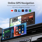 OTTOCAST ScreenFlow infotainment unit running built-in streaming applications like YouTube while parked.