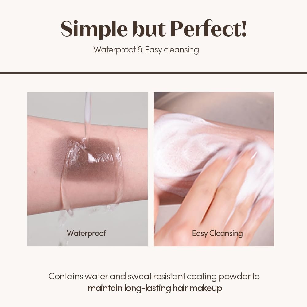 Before and after hairline filling powder for thinning hair areas