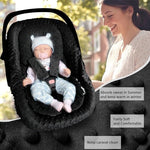 Universal fit black car seat liner for babies