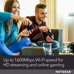 NETGEAR high-speed internet gateway device layout displaying ventilation grills and base stand for secure vertical placement