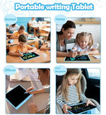 FXI reusable educational toy tablet highlighting the easy one-touch erase feature for toddler learning