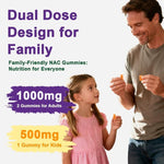 NAC Supplement 1000mg for Adults & 500mg for Kids, N-Acetyl Cysteine Supplement Gummies, Synergistic Antioxidant, Vegan, Sugar-Free 60 Gummies - Image 3