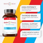 Brain Bean high potency iodine and potassium iodide supplement label facts