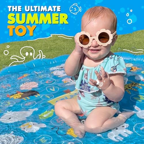 Packaging box of the authentic SplashEZ 3-in-1 outdoor baby pool and learning mat