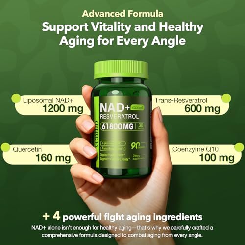 High purity NAD Plus Resveratrol 90 count bottle