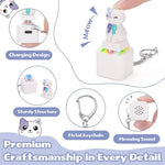 Netholid mechanical keycap keychain emitting colorful LED light illumination under the cat figure