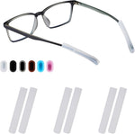 Omnful silicone glasses ear cushion front view showing premium black anti slip design