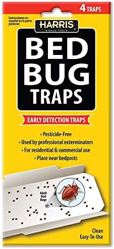 Harris bed bug traps opened and folded tent shape
