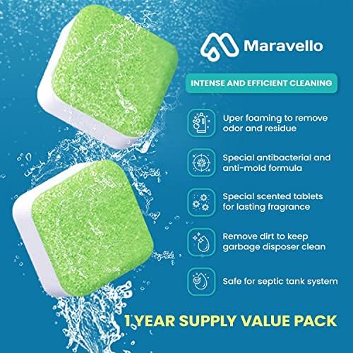 Using Maravello garbage disposal cleaner tablet in kitchen sink