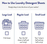 Ultra concentrated fragrance free detergent sheets for stain fighting and sensitive skin care