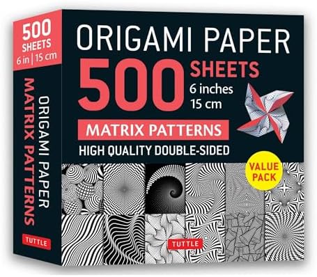 Origami Paper 500 sheets Matrix Patterns 6" (15 cm): Tuttle Origami Paper: Double-Sided Origami Sheets Printed with 12 Different Designs (Instructions for 5 Projects Included) - Image 2