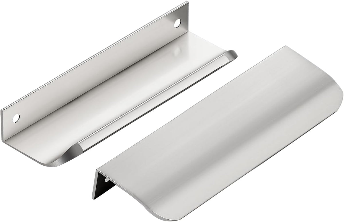 Gold Cabinet Handles Finger Edge Pulls 4.75 Inch CC 10 Pack | Low-Profile Finger Grip, Cabinet Door Edge Mount, Smooth Handle Shape, 5.9 Inch (150mm), For Drawers, Cupboards, Kitchen - Image 15