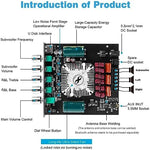 Hosyond 2.1 channel audio power module displaying top layout with integrated cooling fan.