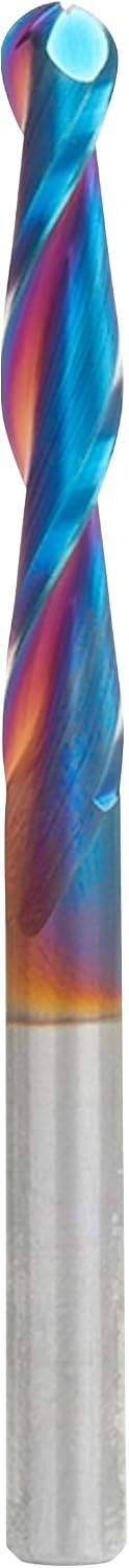Amana Tool carbide up cut spiral CNC router bit front view
