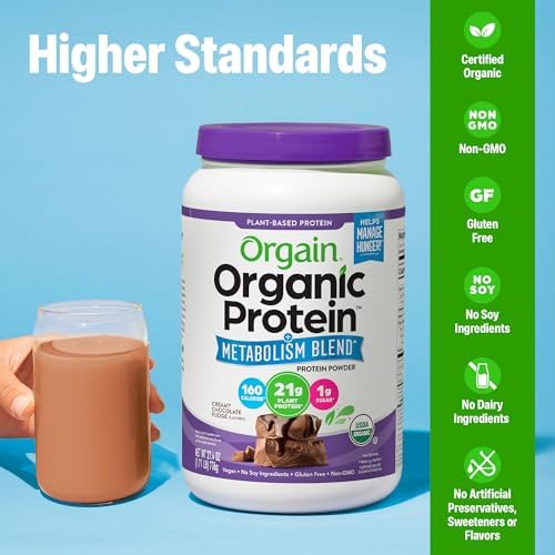 Clean plant based protein powder with prebiotic fiber and chromium for metabolism support