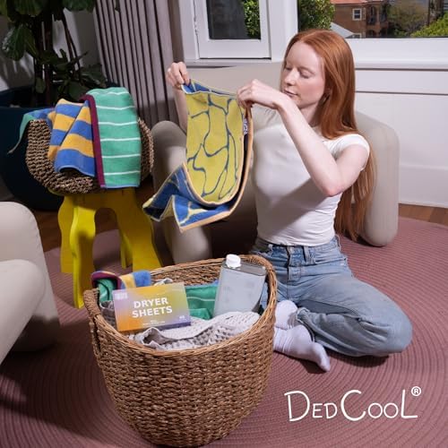 DedCool biodegradable fabric softener sheets instructions display