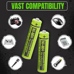 Long-lasting 2500 cycle rechargeable AAA cells for landlines