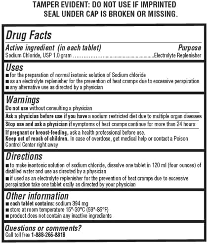 Graxcell sodium chloride tablets safely sealed packaging for Indian consumers