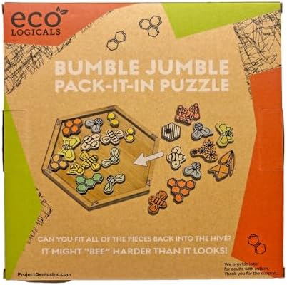Person solving Bumble Jumble brain teaser for mindful play