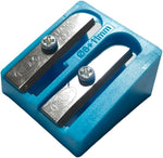 Kum KM101A 410K wedge twin blue pencil sharpener front view
