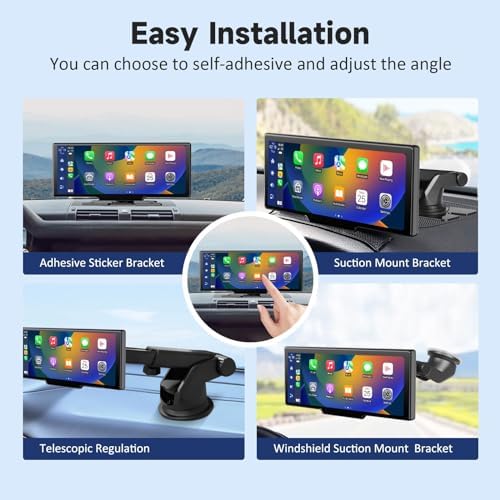 Side view of Kuayvan portable touchscreen car multimedia system