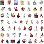 Cristiano Ronaldo sports decals on a skateboard
