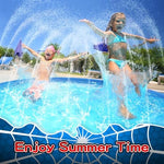 Heavy duty pet splash pad with shallow wading pool water jets for dogs
