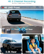 Gloryes rear view mirror camera 12 inch touch screen