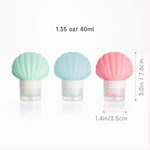 Kismetics refillable toiletry containers showing flip-top cap
