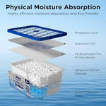 Calcium chloride moisture absorber beads inside leakproof box