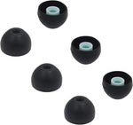 Package of 3 pairs black silicone tips for audio accessories