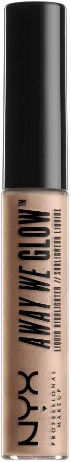 NYX liquid highlighter State of Flux blended on skin surface