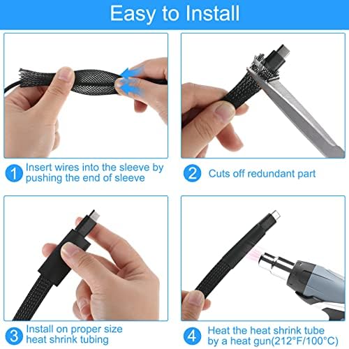 Tatuo cord management set displaying bundled cables neatly enclosed within the protective black sleeve
