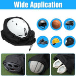 Tweruna universal drawstring bag hung vertically to show compact space saving storage capabilities.