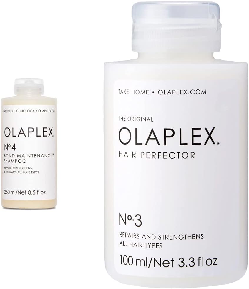 Olaplex Number 3 Hair Perfector and Number 4 Shampoo set front view
