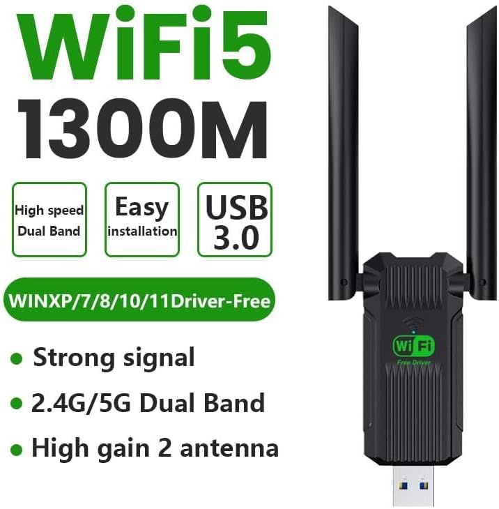 Side profile of Szyafei USB 3.0 dual band WiFi dongle