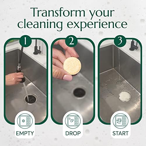 Instructions for using Cleanomic drain cleaner tablets in sink
