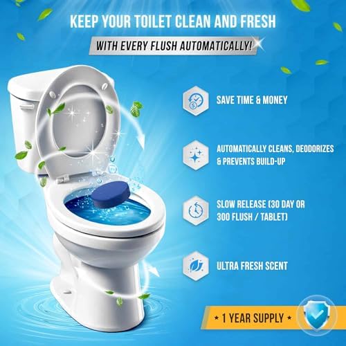 Active blue gel toilet cleaning tablets in 12 pack