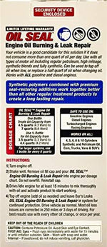 Bar's Leaks OS-1 16.9 fluid ounce bottle label details