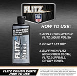 Non-toxic Flitz liquid cleaner being applied to remove rust and oxidation