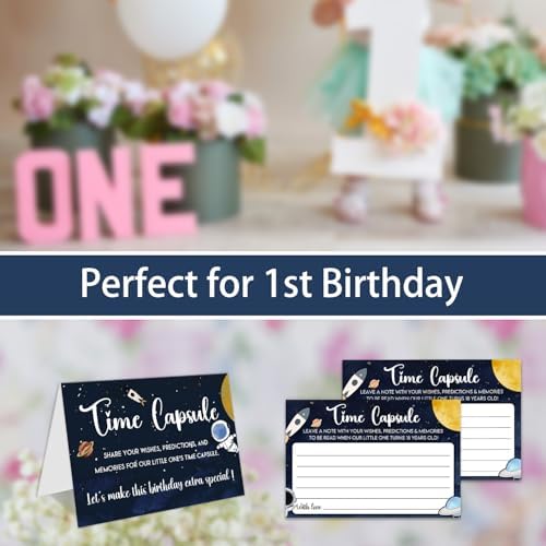 Baby birthday time capsule gift set open view