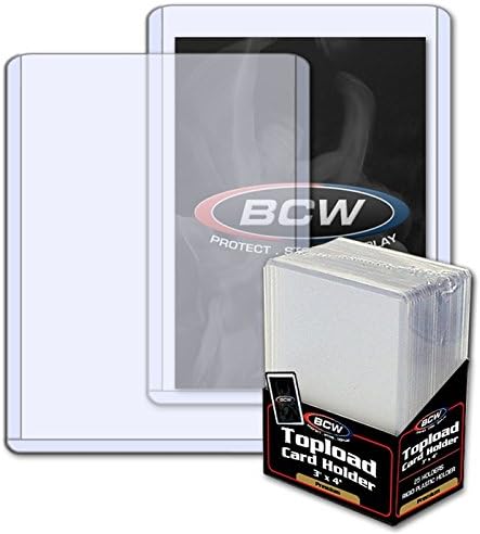BCW 3X4 Premium Toploader Card Holder front view protector pack
