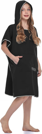 Beach Changing Towel Surf Poncho Robe Hooded Wetsuit Adjustable Sleeves Surfing Swimming Bathing (NavyGeometry, Large - Fit for Men&Women) - Image 12