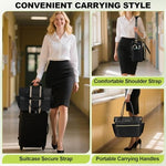 Veirdro large utility bag showing the expanded accordion file folder organizer pocket filled with papers