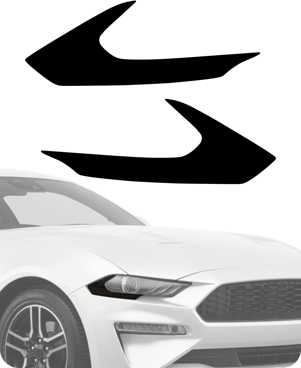 Ndrush Headlight Side Marker Tint Vinyl for Ford Mustang front view