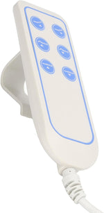Close up view of the 8-pin plug connector on the hand control