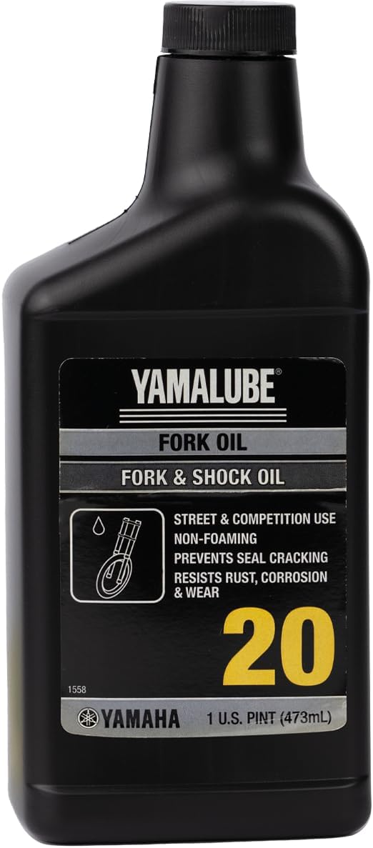 Yamaha Yamalube 20 Weight Performance Fork Oil 16 Ounce bottle front view