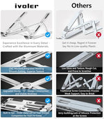 ivoler portable laptop stand collapsed flat next to its carrying pouch